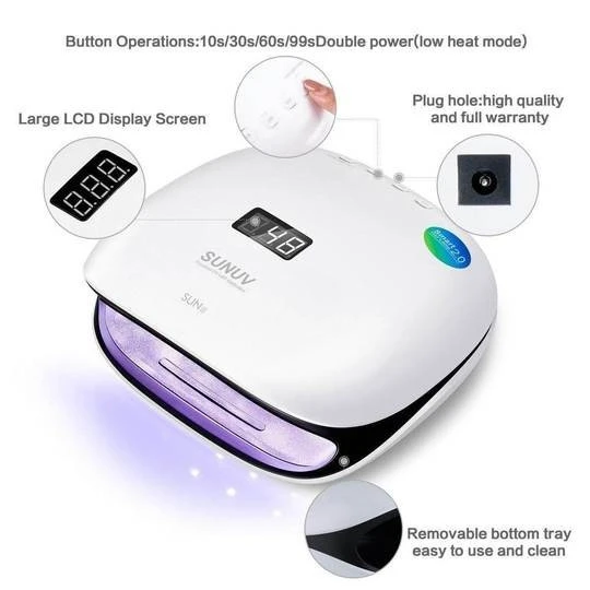 SUNUV 48W SUN 4S LED /UV Nail Light Nail Dryer Nail Lamp product thumbnail 4