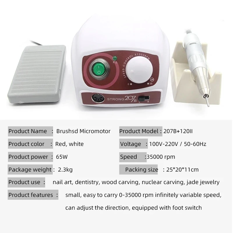 Nail Drill Strong 207b 65W 3000RBM product thumbnail 28
