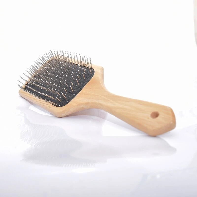 Wooden Handle Hair Brush with Metal Pins product thumbnail 5