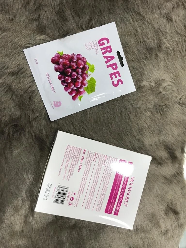 Molibaobei Fresh Moisturizing Grapes Facial Mask Box product thumbnail 2