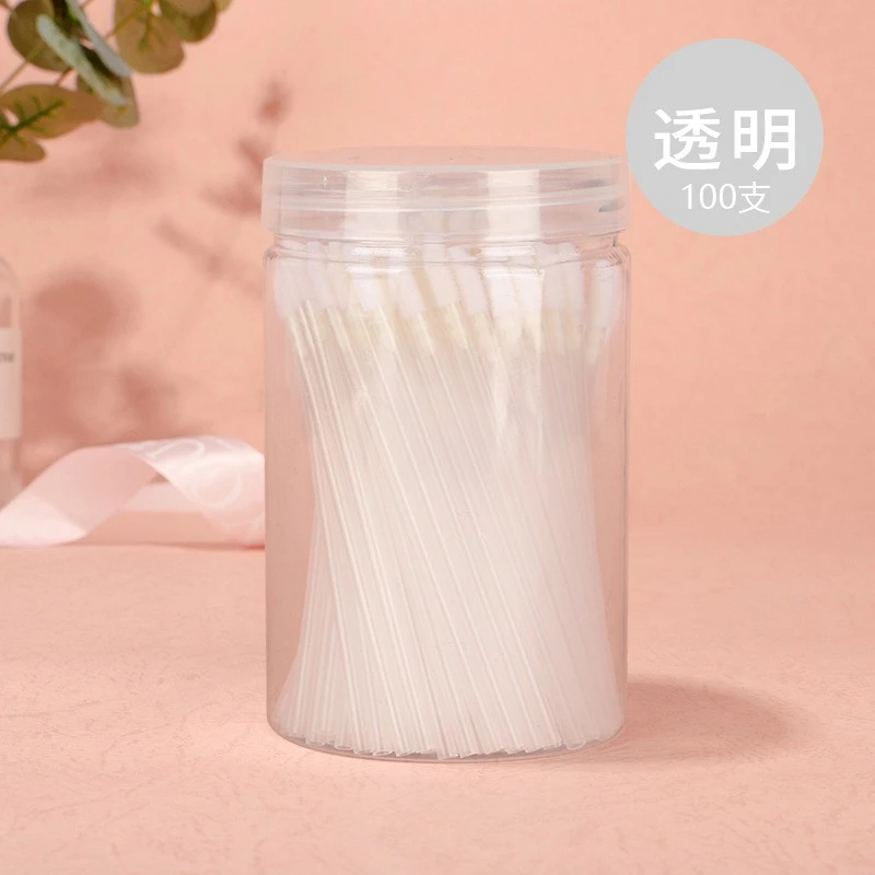 Cleansing eyelash bubble mousse swab 100 barrels, disposable lip brush, eyelash beauty cotton swab tool product thumbnail 7