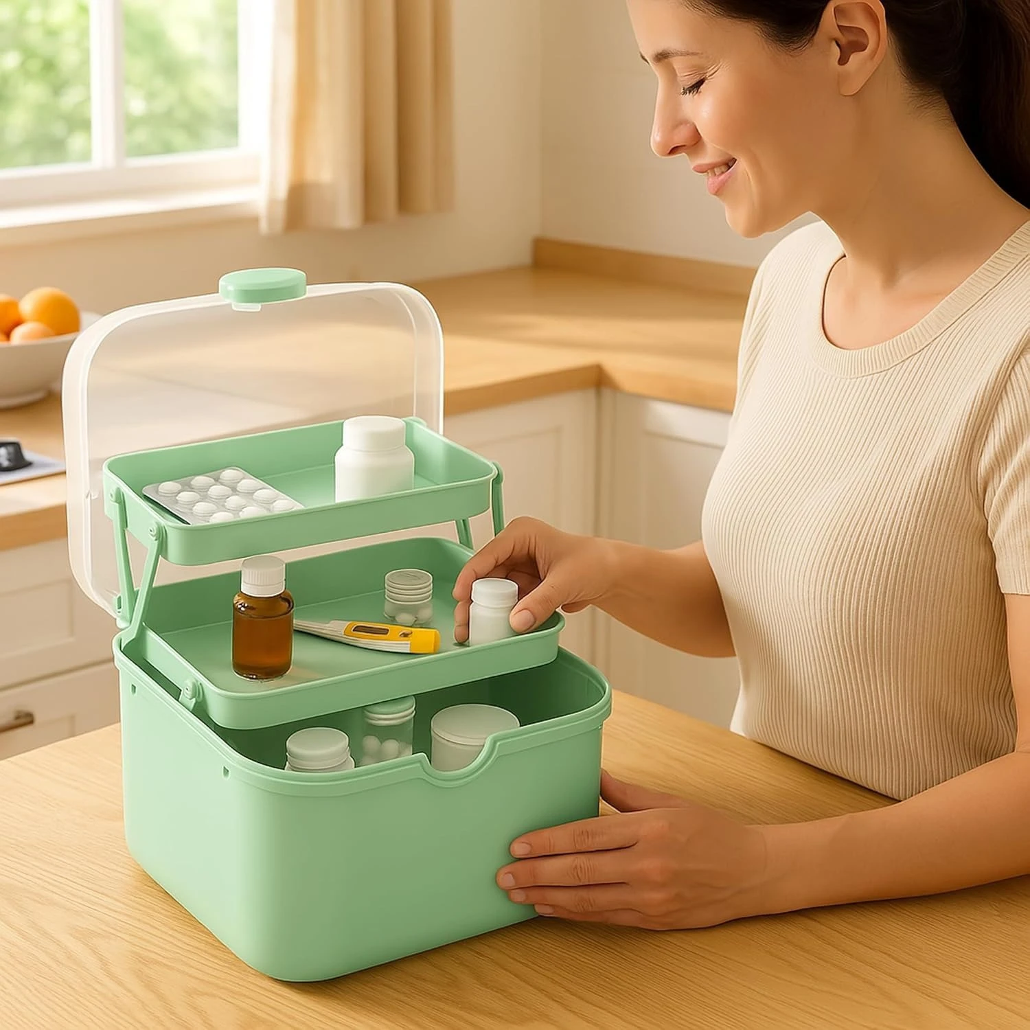 Multipurpose Portable Storage Box – 3 Tiers for Cosmetics, Manicure Tools & Sewing Supplies product thumbnail 36