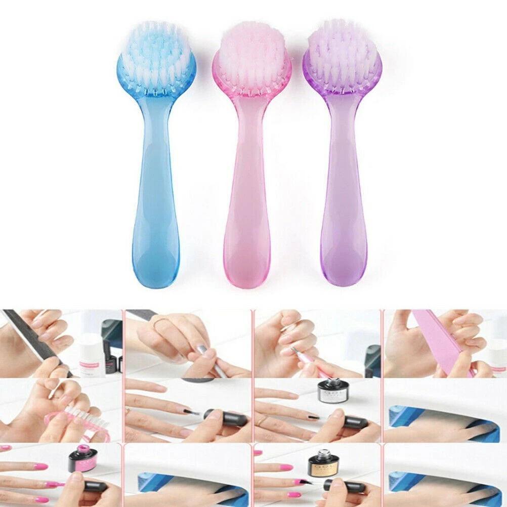 Plastic Nail Dust Clean Cleaning Brush With Cap product thumbnail 3