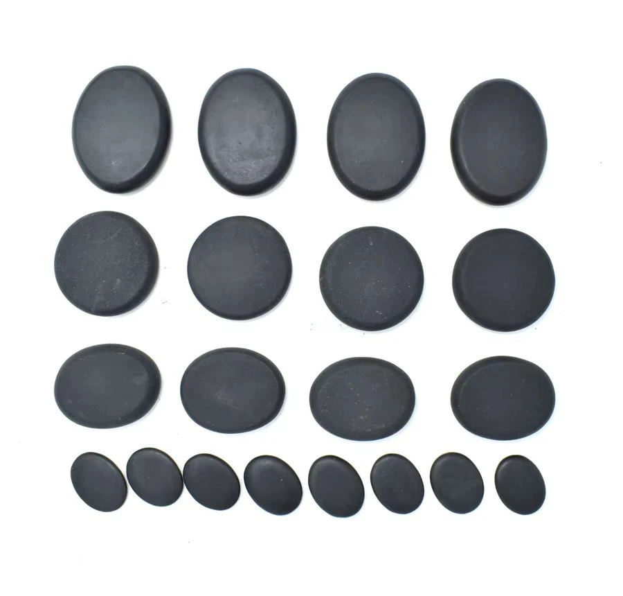 17pcs/set lava Natural Energy Massage stones massage stone hot spa rock basalt stone with heater box 110-220V product thumbnail 21
