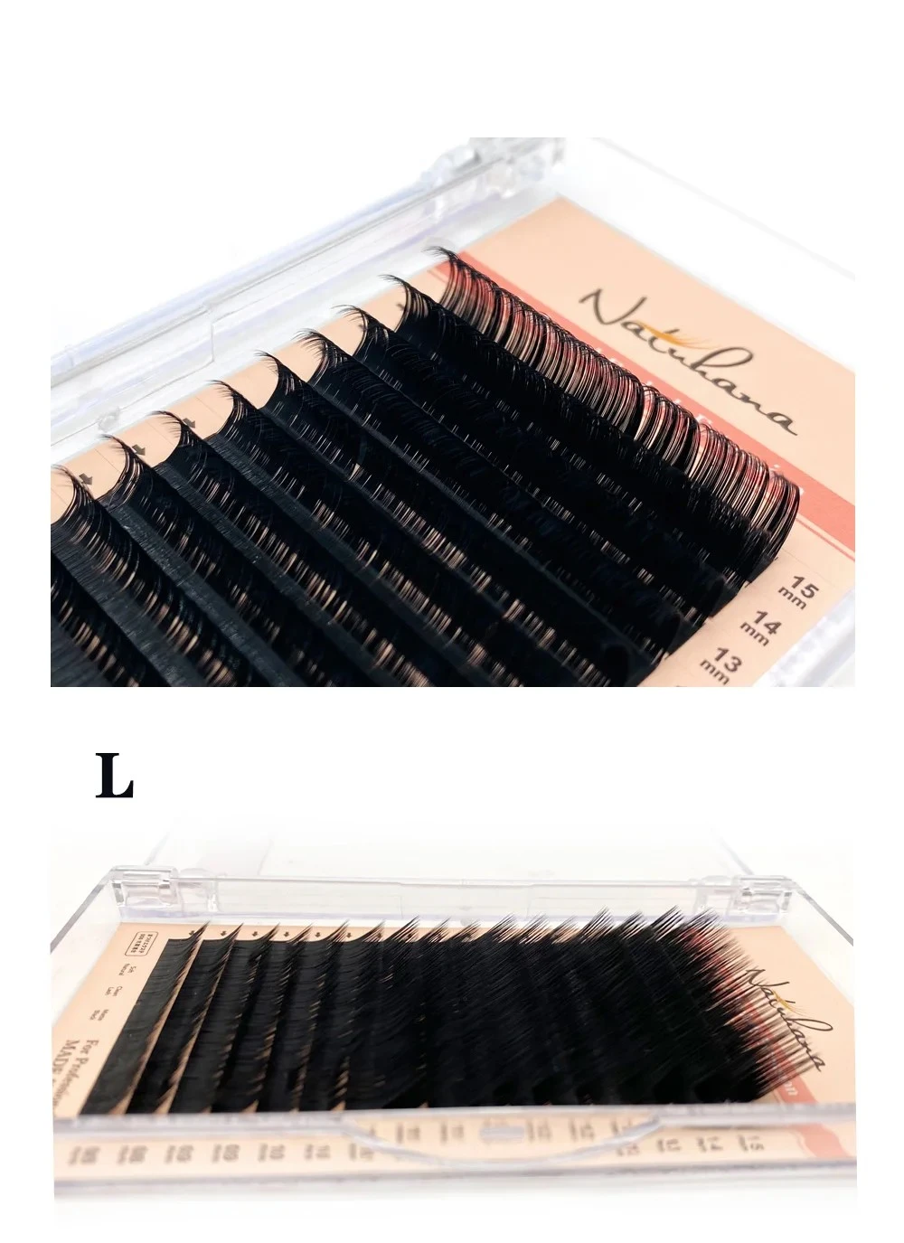 NATUHANA Lashes LL+LCLDLU(M) curl False 8-15Mix Matt Black product thumbnail 6