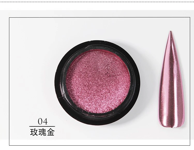 Nail art, titanium powder, magic mirror powder, electroplated metallic, aurora, champagne, shiny fine powder product thumbnail 12