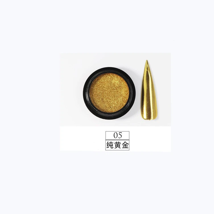 Nail art, titanium powder, magic mirror powder, electroplated metallic, aurora, champagne, shiny fine powder product thumbnail 5