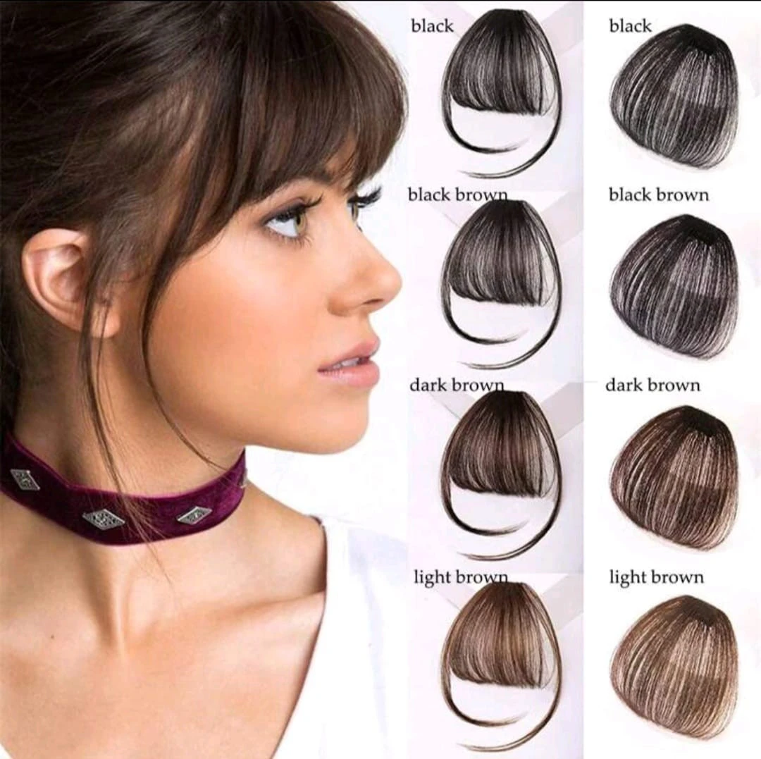 synthetic bangs hair extension product thumbnail 2