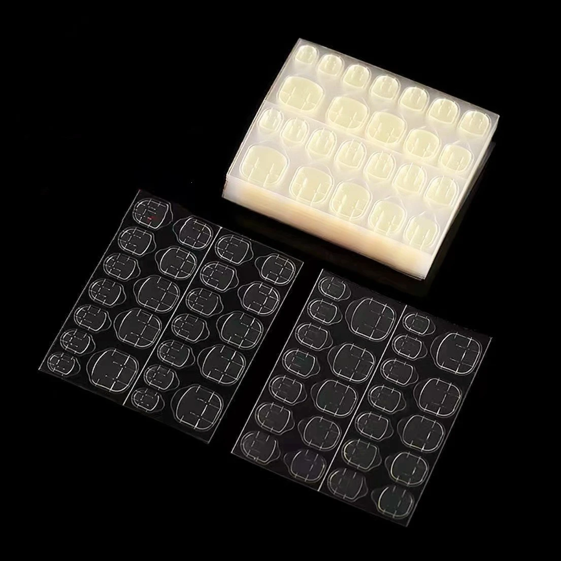 4 pcs ofnail double-sided stickers 24 stickers, rhubarb glue, nail back glue, adhesive, waterproof and sticky product thumbnail 17