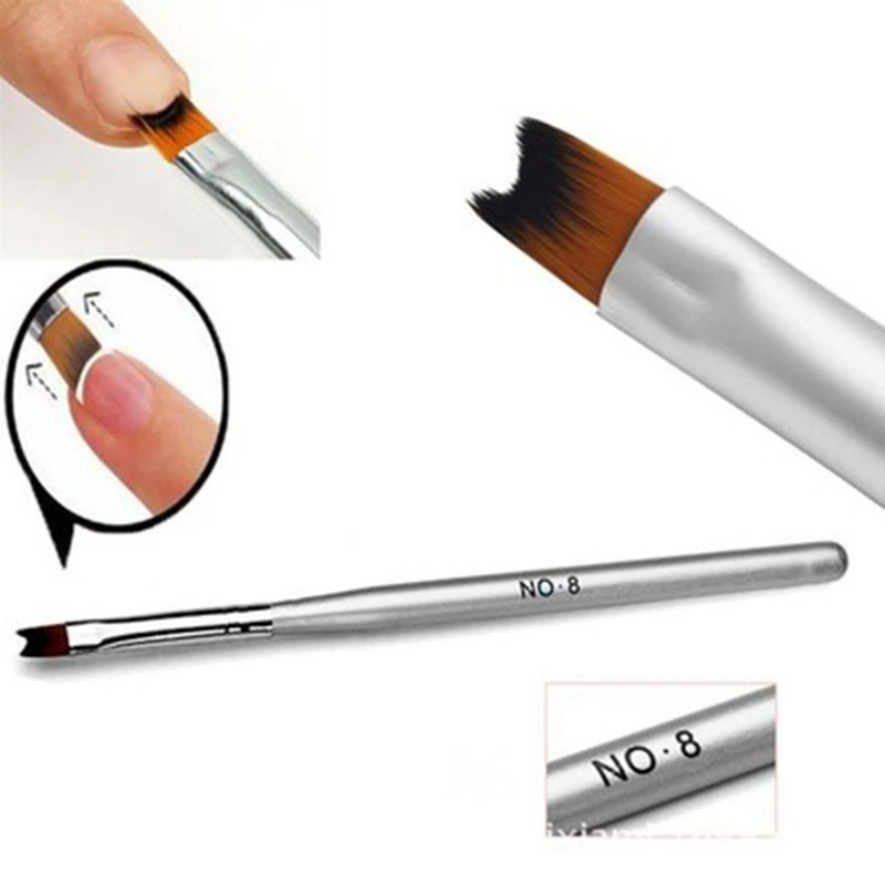French Tip Nail Brush Half Moon Shape – Smile Line UV Gel & Acrylic Nail Art Brush – Manicure Tool product thumbnail 4
