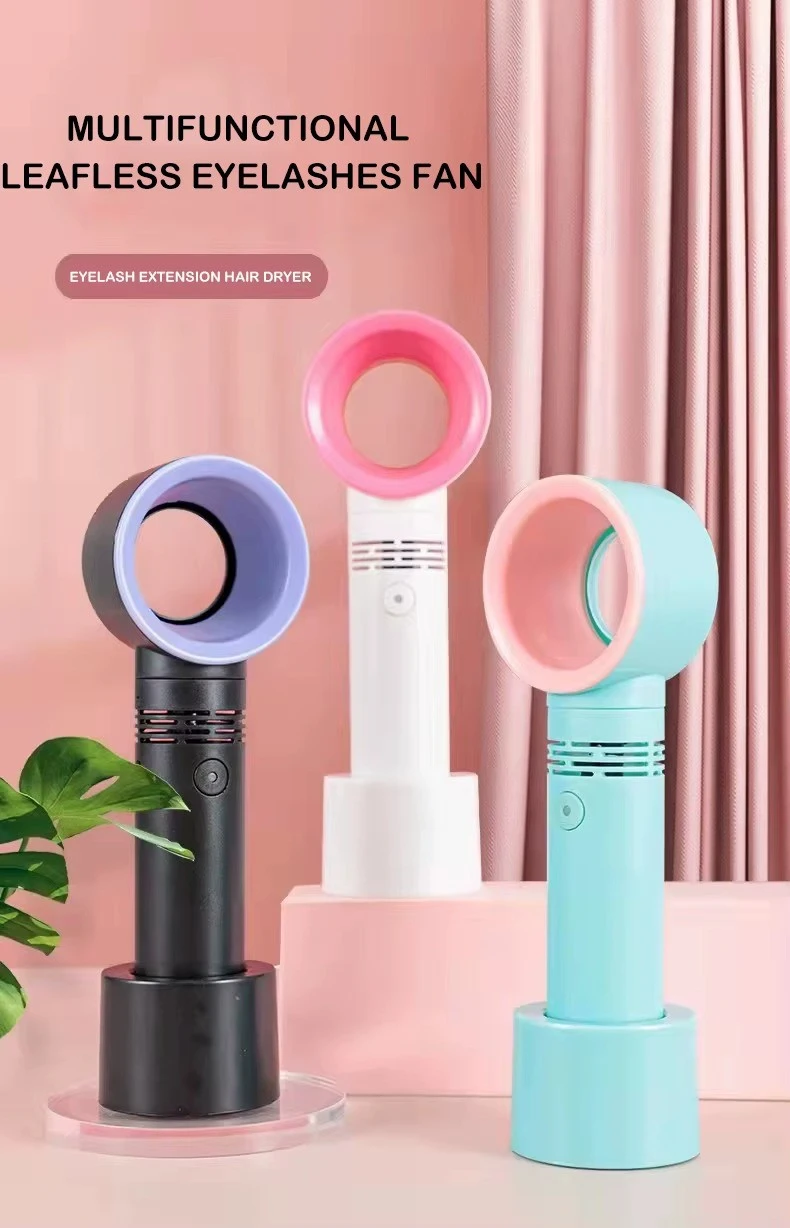 Portable USB Rechargeable Bladeless Eyelash Fan Dryer – 3 Speed Mini Lash Extension Fan – 2000mAh Battery product thumbnail 9