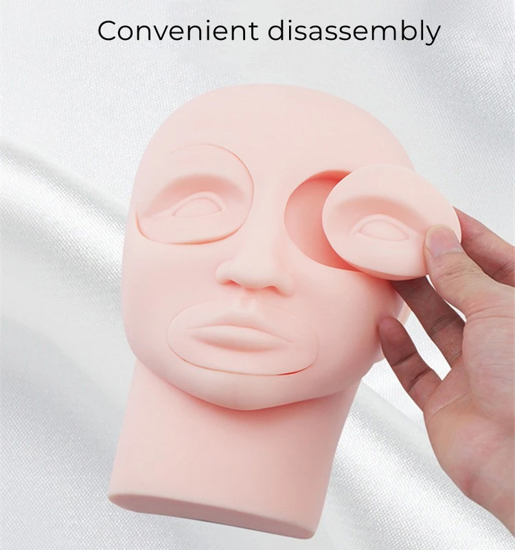 Mannequin head silicone,soft,replaceable,easy to color product thumbnail 12