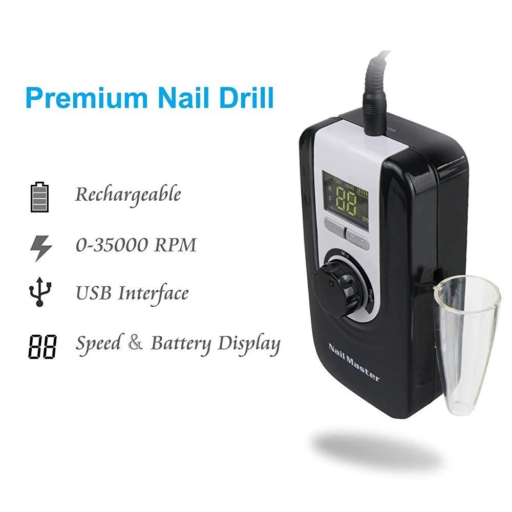 Portable Nail Drill Cordless 35000 RPM product thumbnail 9
