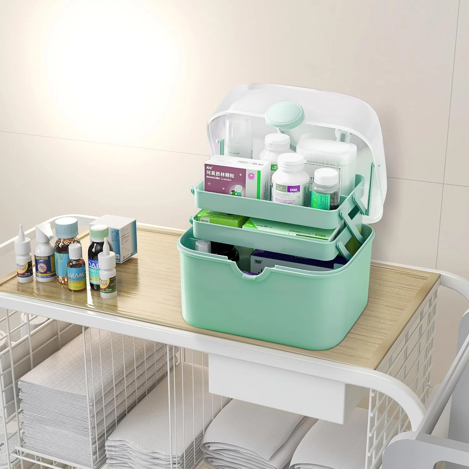 Multipurpose Portable Storage Box – 3 Tiers for Cosmetics, Manicure Tools & Sewing Supplies product thumbnail 40