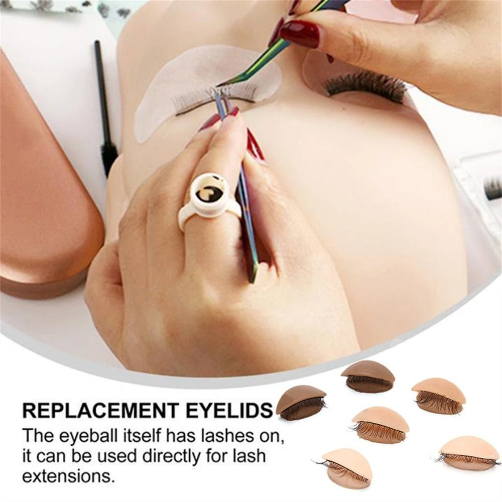 Eyelash Extension Kit, Mannequin Head with Replaced Eyelids product thumbnail 11