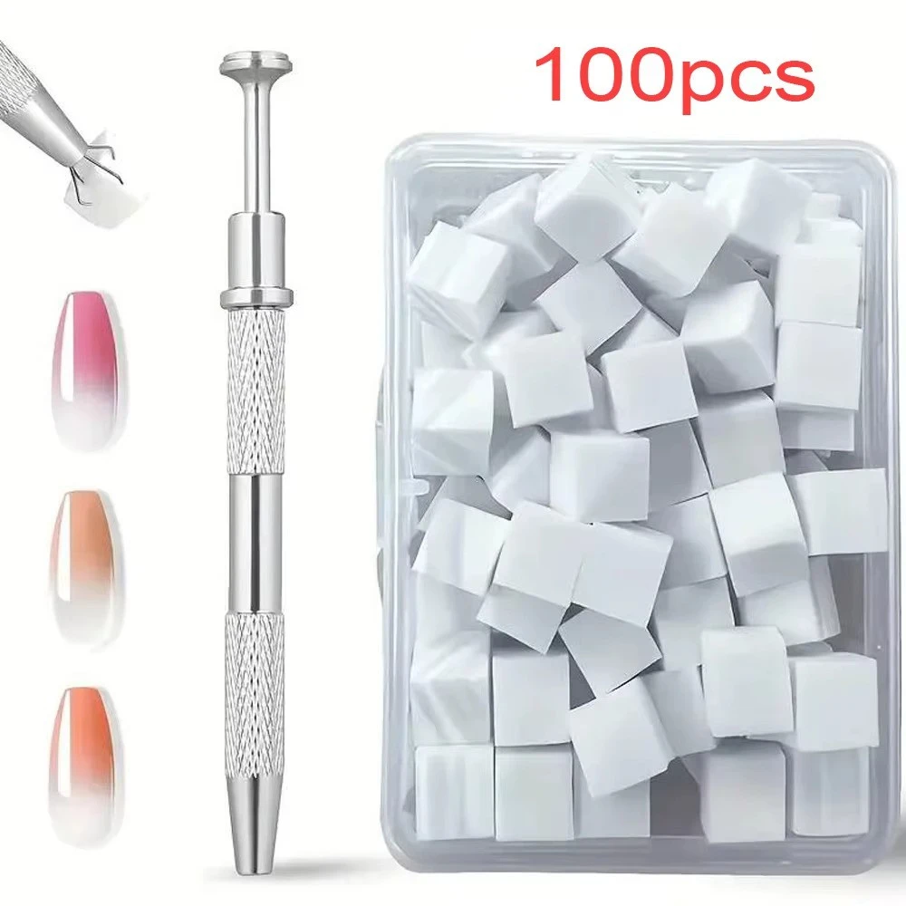 100Pcs High Density Cube Sponge Nail Art Sponge Set Gradient Nail Brushes Gel Polish DIY Nail Sponge Grab Pen Manicure Tools product thumbnail 20