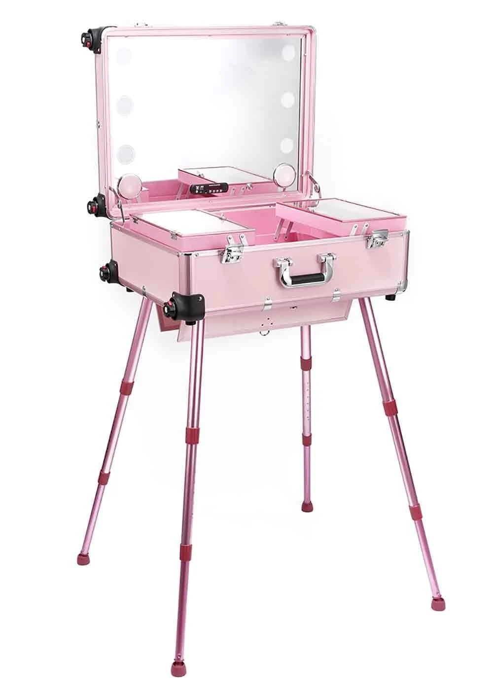 Rolling Makeup Case with LED Light Mirror with Multimedia product thumbnail 10