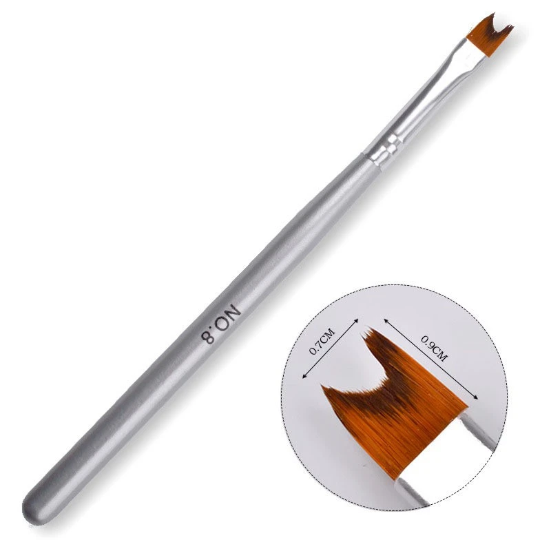 French Tip Nail Brush Half Moon Shape – Smile Line UV Gel & Acrylic Nail Art Brush – Manicure Tool product thumbnail 5