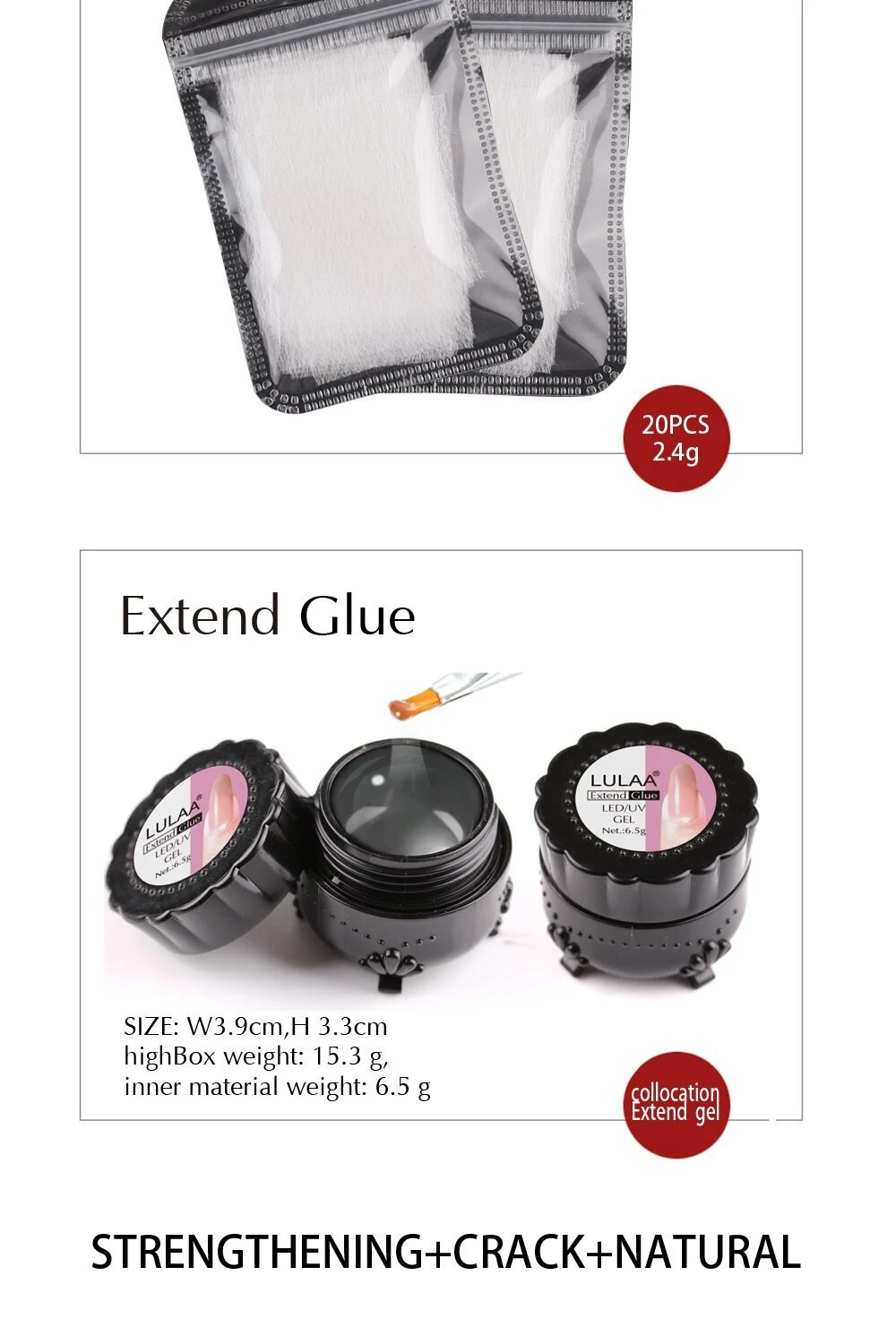 White Fiber for Nail Extension product thumbnail 5