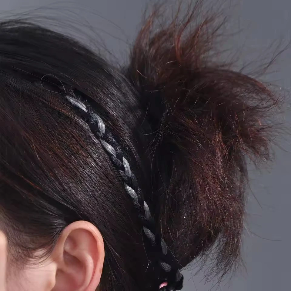 Synthetic Clip in Braid Hair Extensions With Strong BB Clip Braid Ponytail Fake Hair for Women DailyParty Wear product thumbnail 3