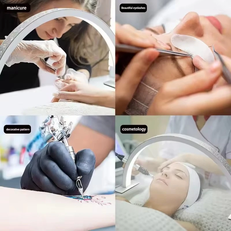 Professional nail half moon lamp, half moon LED lamp with sticker decoration,3 light modes, suitable for beauticians product thumbnail 7
