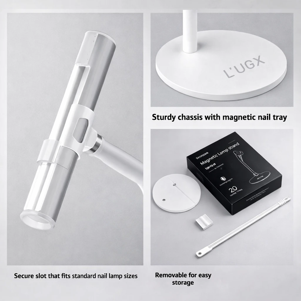 L'UGX Mini Curing Lamp Holder for LG206 Nail Dryer – Genuine Magnetic Stand, Flexible and Detachable product thumbnail 12