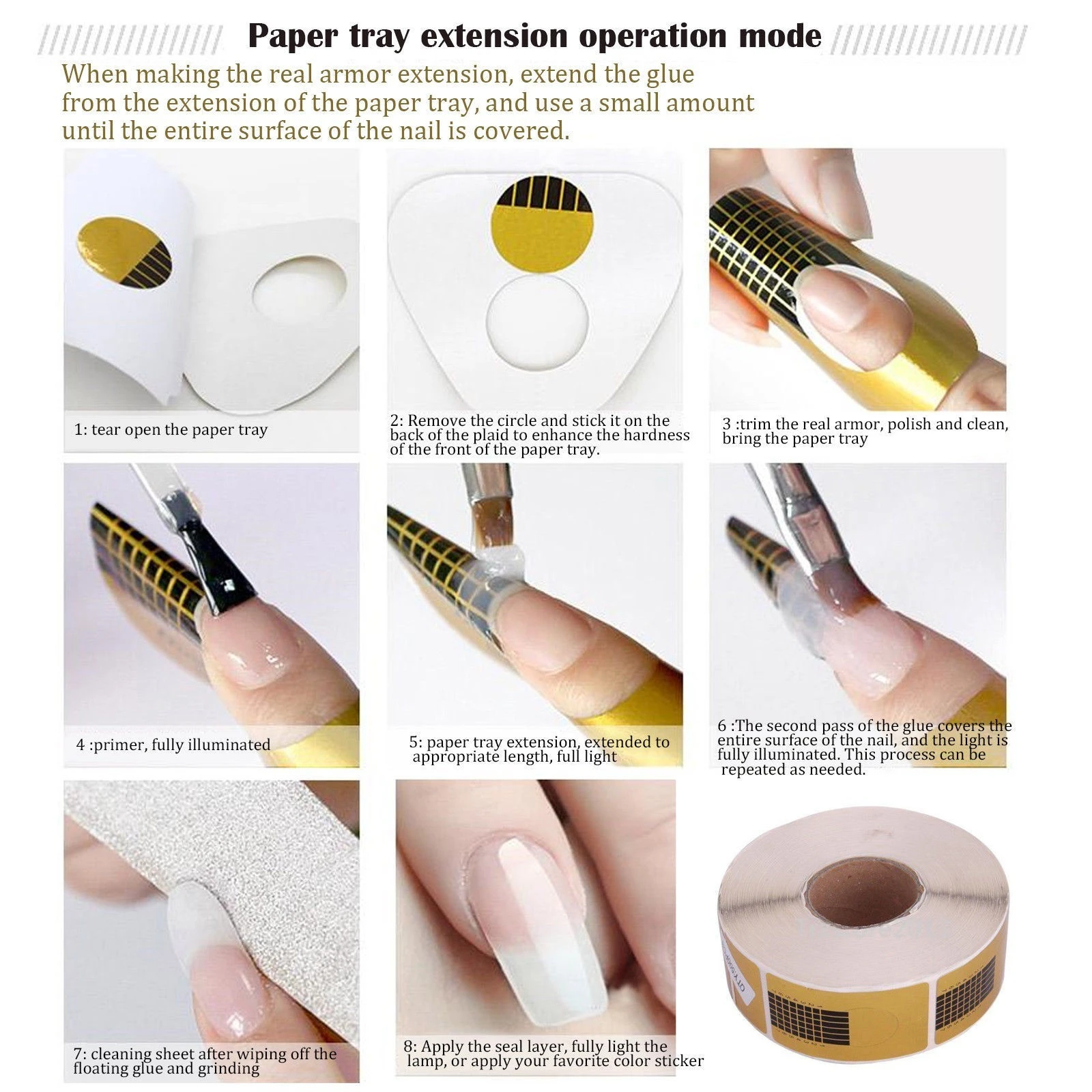 Roll Nail Art Forms Sticker Guide Extension product thumbnail 10