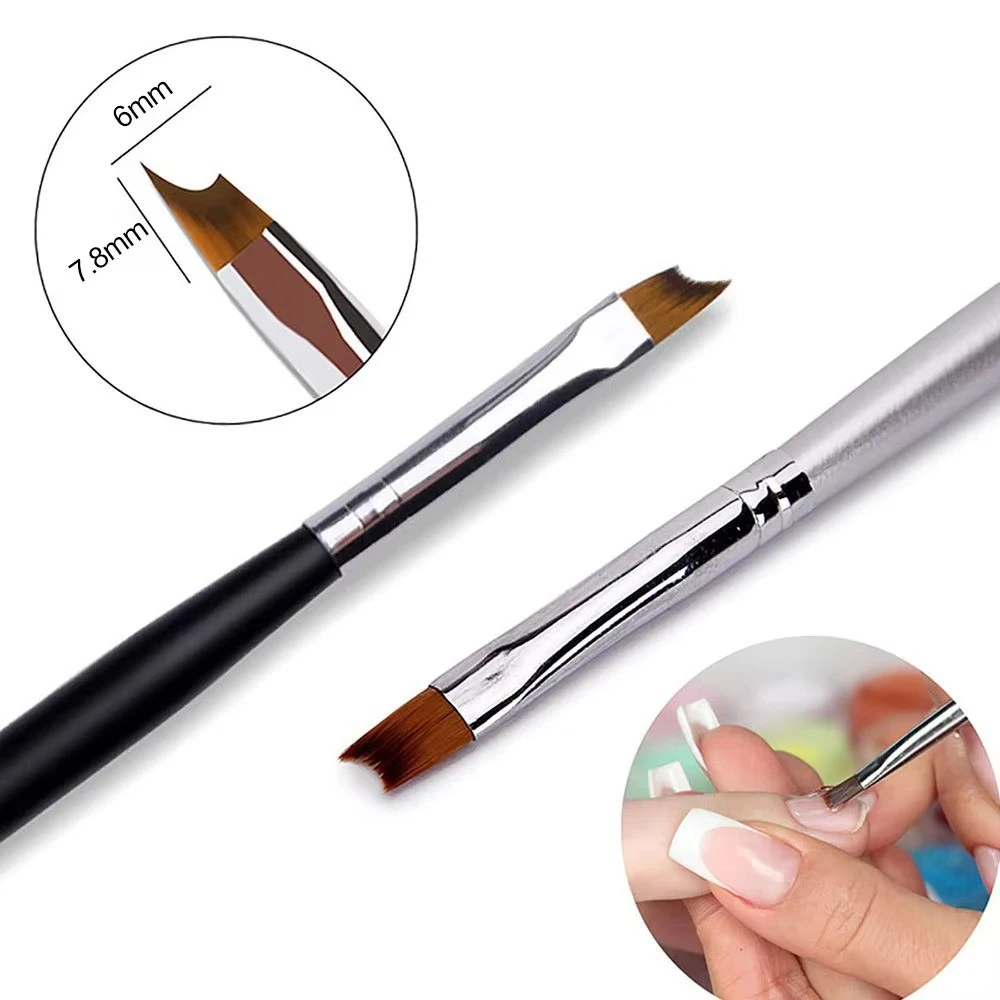 French Tip Nail Brush Half Moon Shape – Smile Line UV Gel & Acrylic Nail Art Brush – Manicure Tool product thumbnail 7