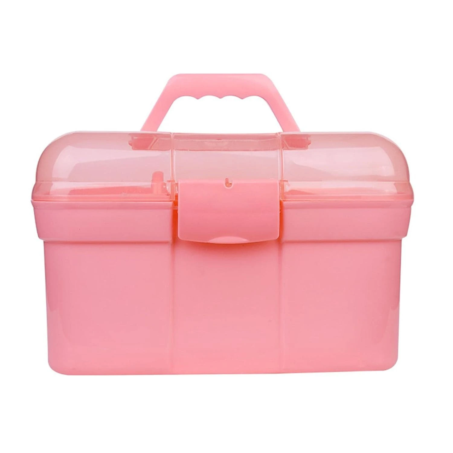 Portable Handled Storage Box – 2-Tier Manicure Tool Case for Home, Car, Bedroom & Hotel Organization product thumbnail 4