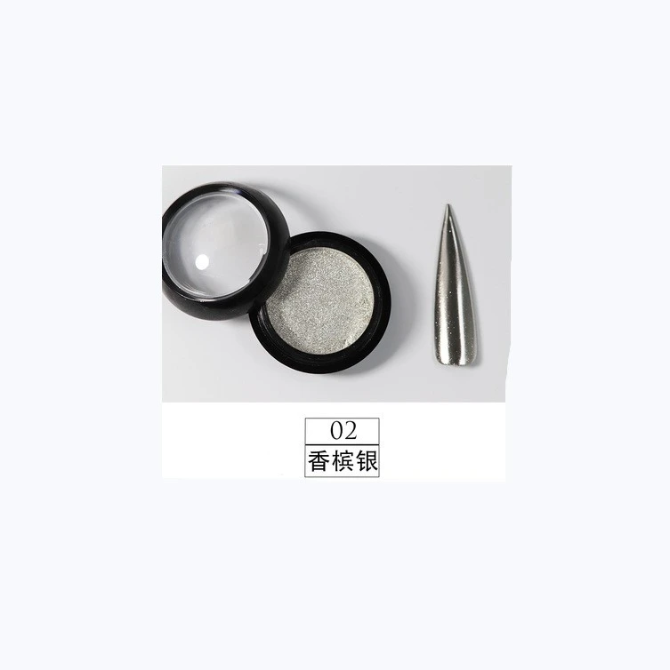 Nail art, titanium powder, magic mirror powder, electroplated metallic, aurora, champagne, shiny fine powder product thumbnail 8
