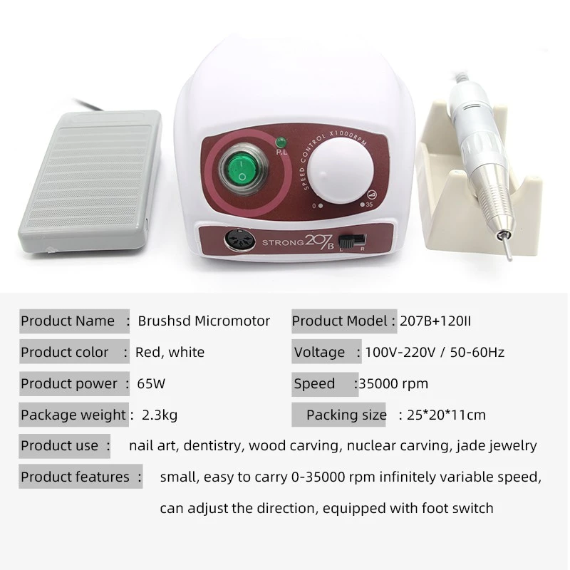 Nail Drill Strong 207b 65W 3000RBM product thumbnail 36