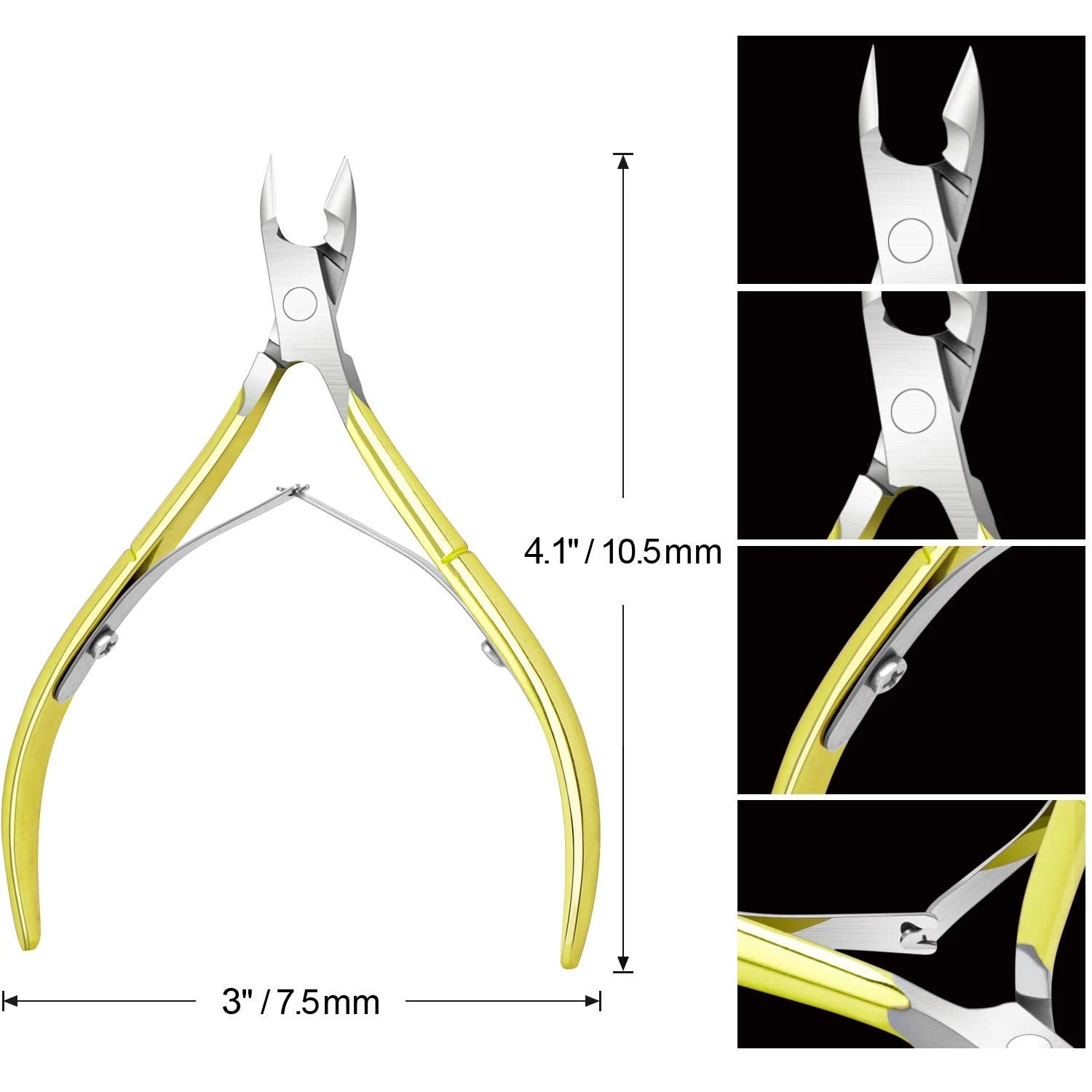 Gold Cuticle Nipper Manicure Pedicure Tools product thumbnail 3