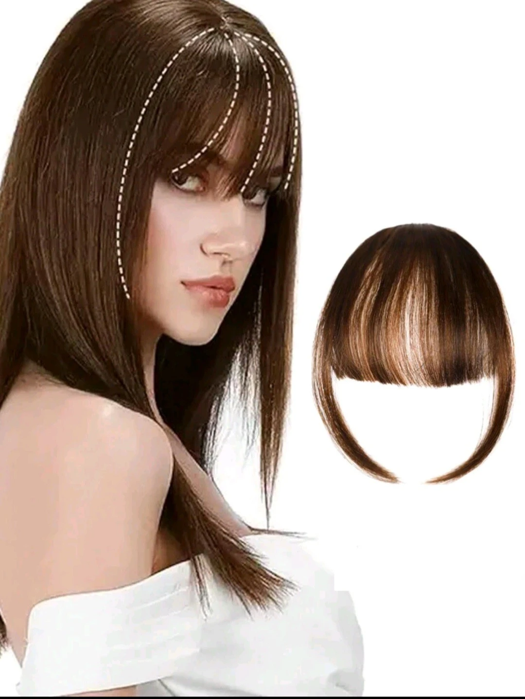 synthetic bangs hair extension product thumbnail 7