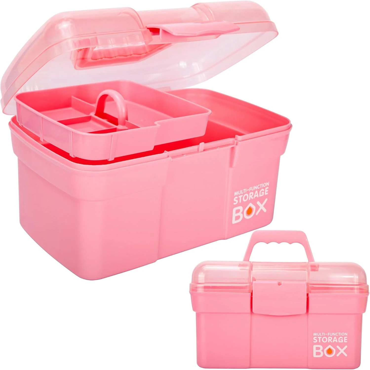 Portable Handled Storage Box – 2-Tier Manicure Tool Case for Home, Car, Bedroom & Hotel Organization product thumbnail 5