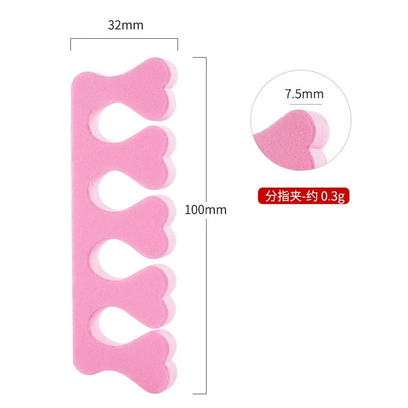 Peach heart finger splitter EVA toe splitter painting nail assist finger finger cotton spacer cotton nail tool product thumbnail 3