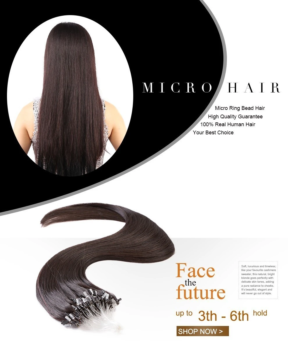 100% Human Hair micro Ring extensions product thumbnail 4