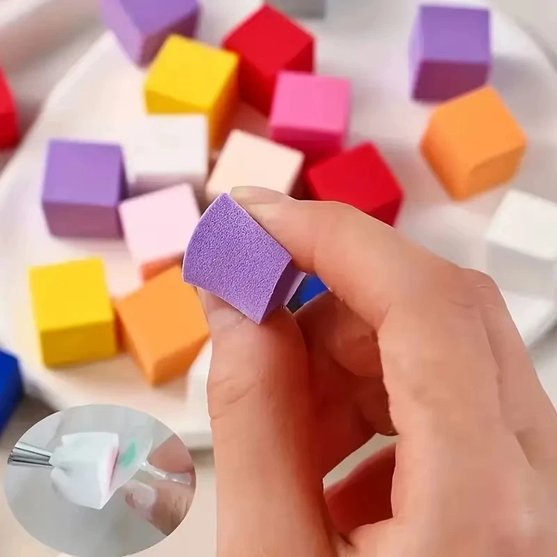 100Pcs High Density Cube Sponge Nail Art Sponge Set Gradient Nail Brushes Gel Polish DIY Nail Sponge Grab Pen Manicure Tools product thumbnail 10