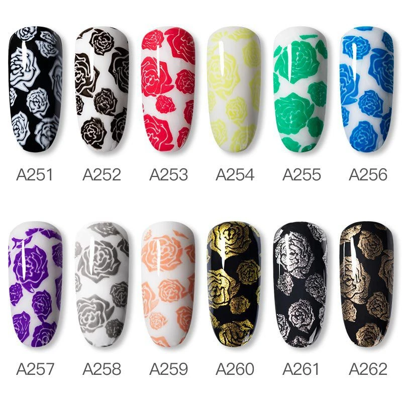 ROSALIND printing glue 8g hose nail polish glue nail shop printing steel plate nail art product thumbnail 19