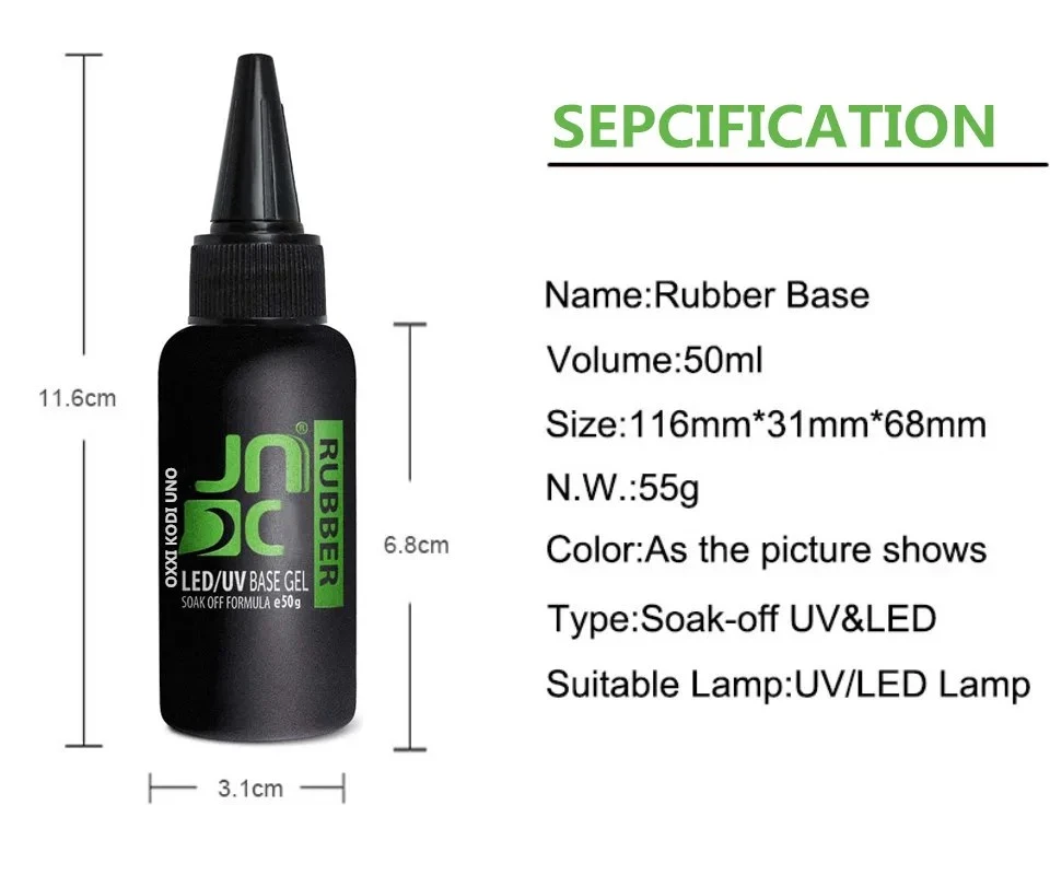 UNO High Capacity 50ml Thick Rubber Base Gel Manicure Basis No Wipe product thumbnail 10