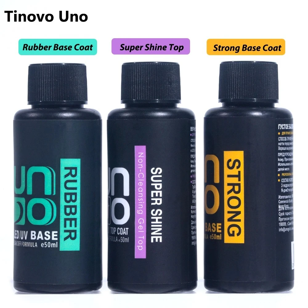 UNO 3 PCS RUBBER BASE COAT , STRONG BASE COAT ,SUPPER SHINY TOP COAT product thumbnail 4