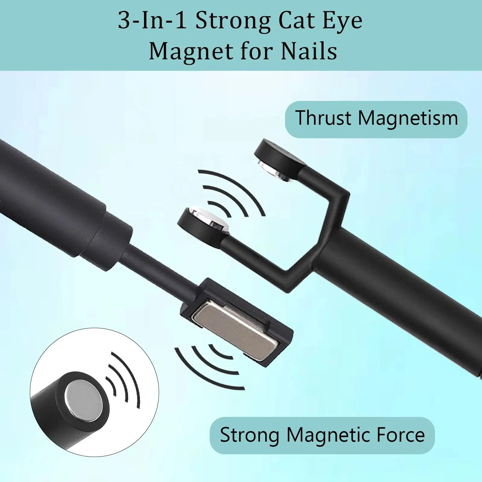 Magnet Stick 3 In 1 Y-shaped Cat Magnetic Double-head UV Gel Nail Art Strong Magnetic Multifunctional Nails Magnet Pen DIY product thumbnail 5