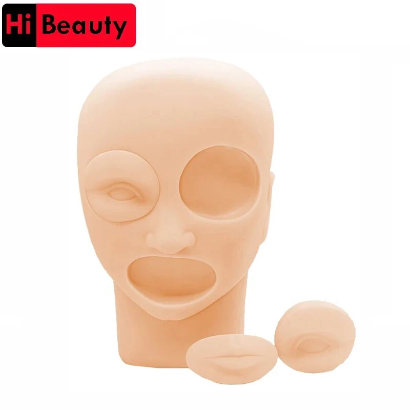 Mannequin head silicone,soft,replaceable,easy to color product thumbnail 23