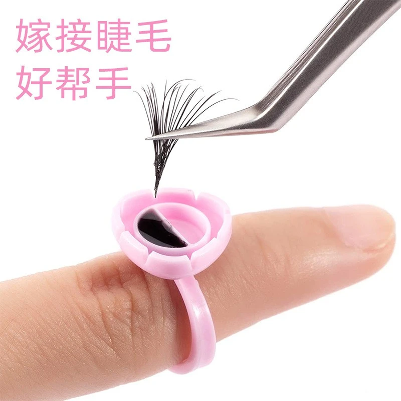Eyelash embroidery drop glue blooming cup pigment cup ring cup ring cup pigment cup glue tray eyelash glue cup product thumbnail 3