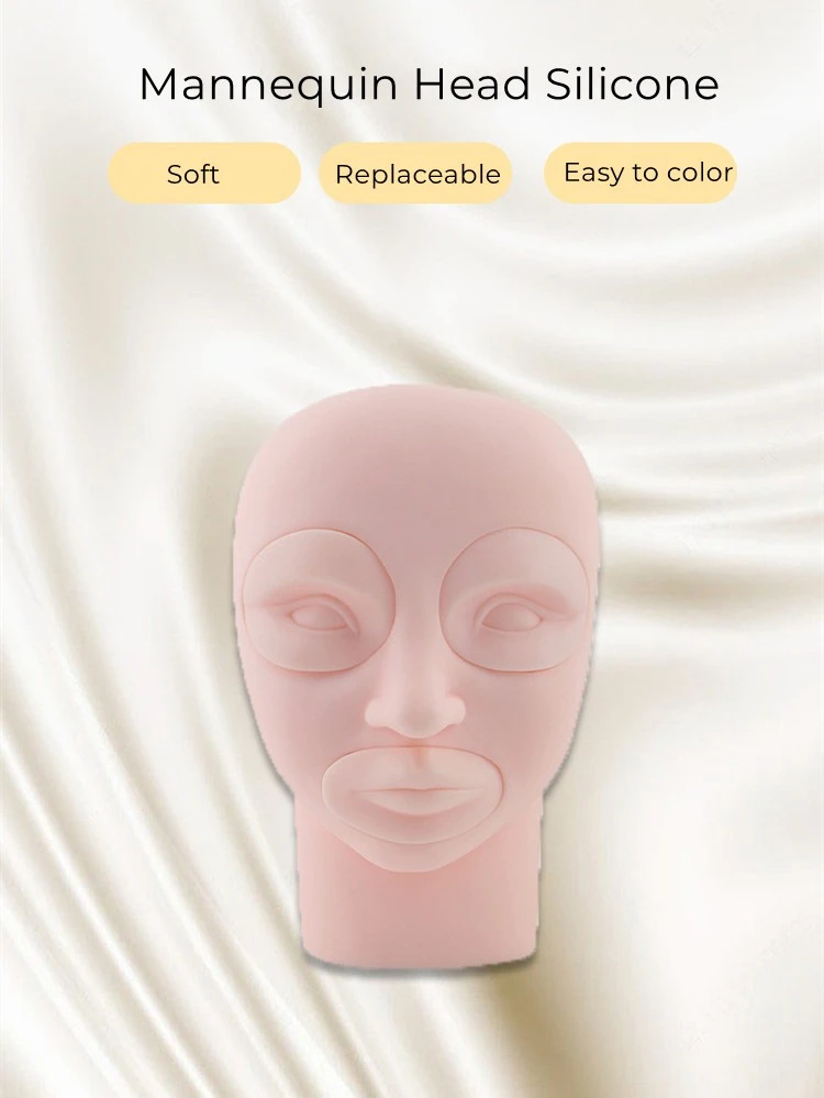 Mannequin head silicone,soft,replaceable,easy to color product thumbnail 26