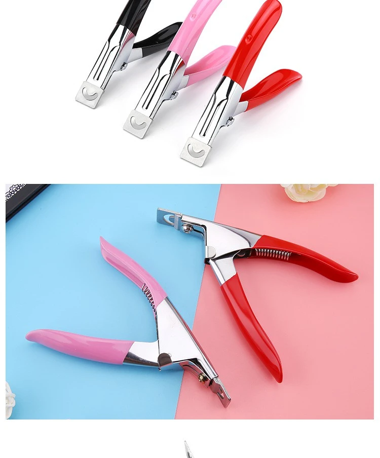 Manicure slotted clippers U-shaped DIY French nail extension trimming nail clippers tools product thumbnail 5