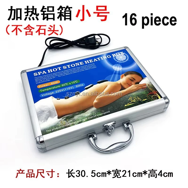 17pcs/set lava Natural Energy Massage stones massage stone hot spa rock basalt stone with heater box 110-220V product thumbnail 6