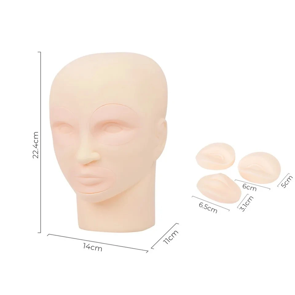 Mannequin head silicone,soft,replaceable,easy to color product thumbnail 5