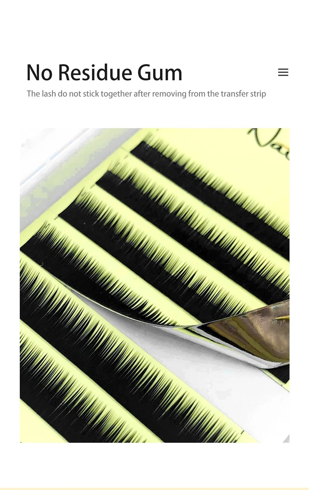 NATUHANA Bottom Eyelash Extension Soft Under Eyelashes J Curl 5-7 Mix product thumbnail 8