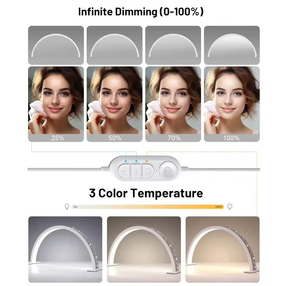 Professional nail half moon lamp, half moon LED lamp with sticker decoration,3 light modes, suitable for beauticians product thumbnail 8