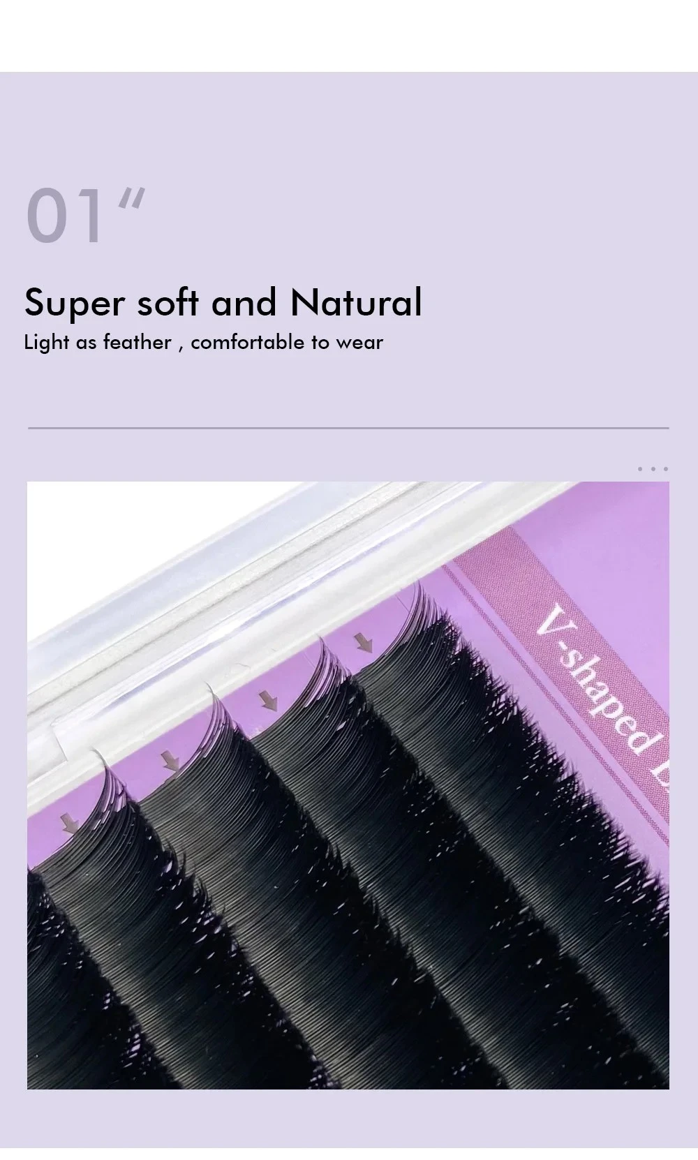 NATUHANA V Shaped Mink Lasher Ellipse Flat  Auto-Fans product thumbnail 2